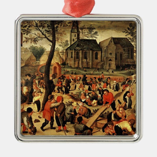 Children's Games Metal Tree Decoration (Front)