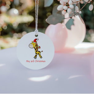 Children's Giraffe Christmas Ornament
