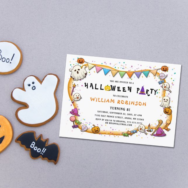 Children's Halloween Birthday Party Invitation (Creator Uploaded)