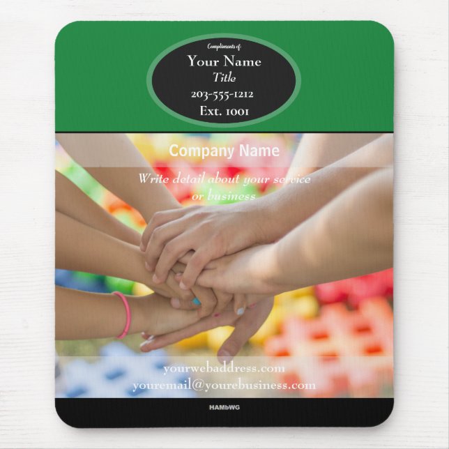 Children's Hands Promotional Mouse Pad - HAMbyWG (Front)