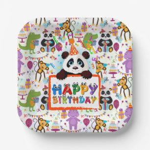 Childrens Happy Birthday Paper Plate