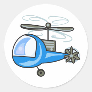 Children's Helicopter Classic Round Sticker