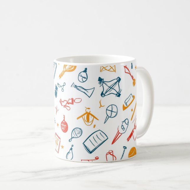 Children's household items or everyday objects.  C Coffee Mug (Front Right)