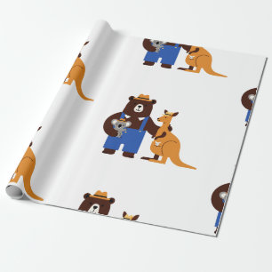 Children's illustration wrapping paper