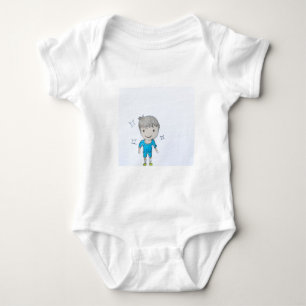 Children's jersey suit with distinctive graphics baby bodysuit