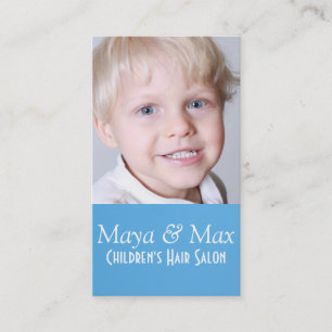 Children's Kids Hair Salon Stylist Shop Beauty Business Card
