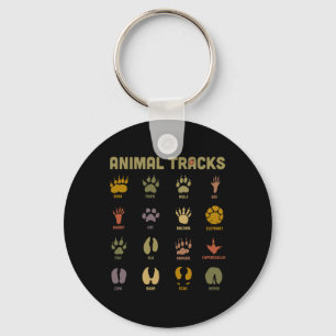 Children's Kids Wild Animal Tracks Childrens Learn Key Ring