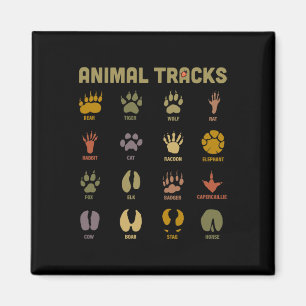 Children's Kids Wild Animal Tracks Childrens Learn Magnet