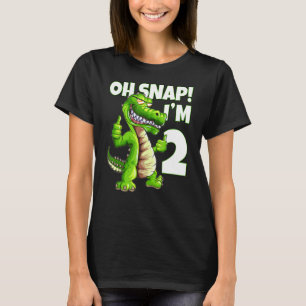 Children's Kindergarten Outfit Alligator 2nd Birt T-Shirt