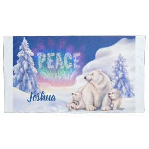 Children's king pillowcase Christmas Polar bears