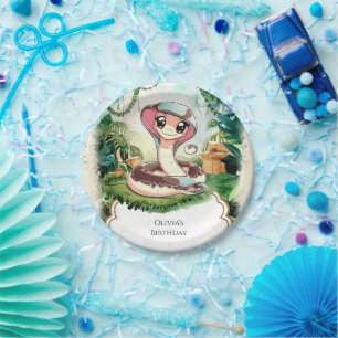 Children's Magical Snake Birthday Paper Plate