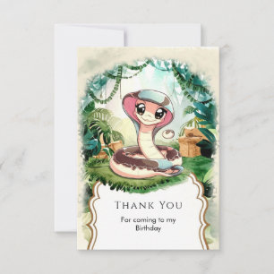 Children's Magical Snake Birthday Thank You Card