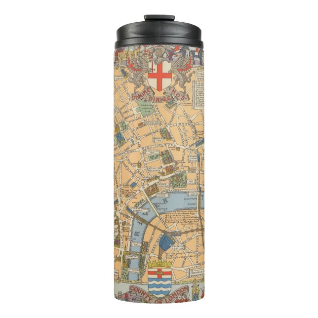Children's Map of London, England Thermal Tumbler (Front)