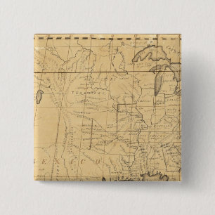 Children's Map Of The United States 15 Cm Square Badge