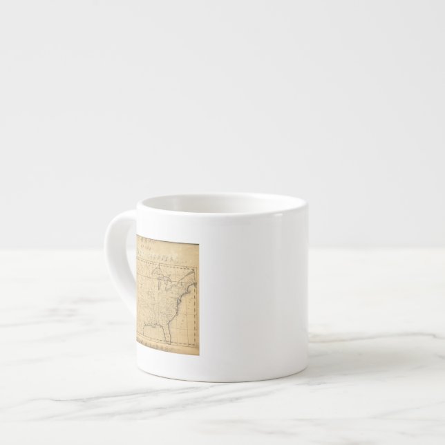 Children's Map Of The United States Espresso Cup (Front Left)