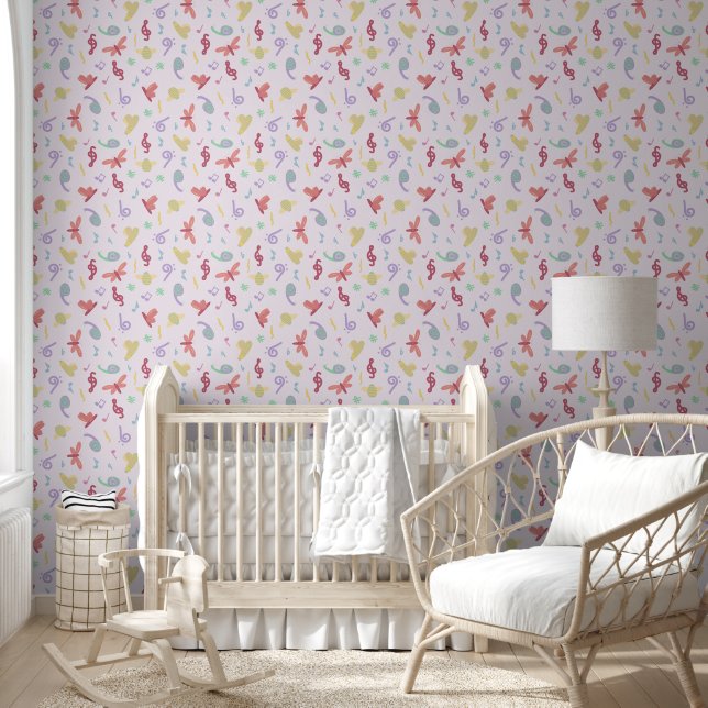 children's music pattern wallpaper (Kids)