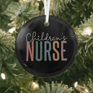 Children's Nurse   Retro Children's Nursing Glass Tree Decoration