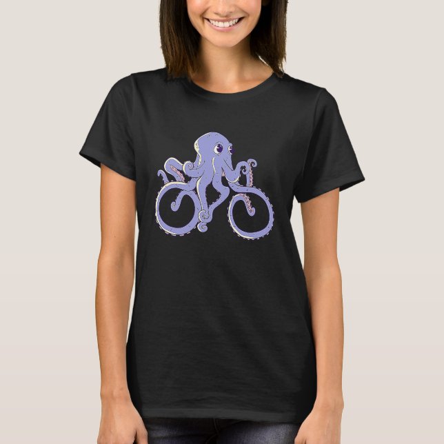Children's Octopus Kalmar Octopus Bicycle T-Shirt (Front)
