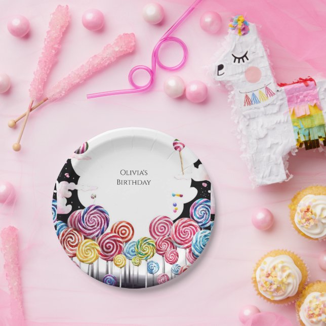 Children's Paradise Candyland Birthday Paper Plate (Party)