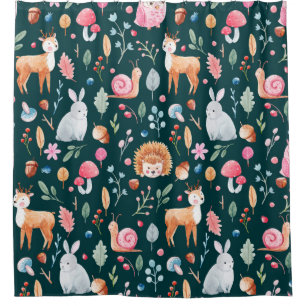 Children's pattern in watercolor technique. fairy shower curtain