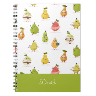 Children's pattern of fun pears notebook