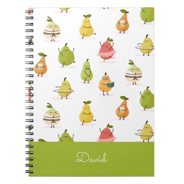 Children's pattern of fun pears notebook (Front)