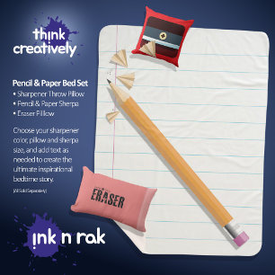 Children's Pencil and Paper Writer's Sherpa Blanket