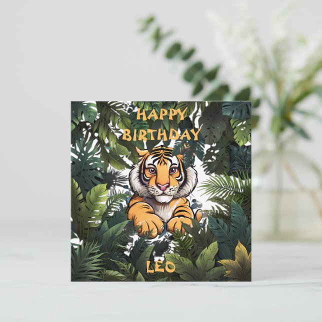 Children's Personalized Birthday Card (Standing Front)