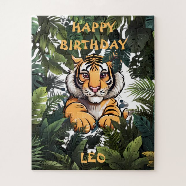 Children's Personalized Birthday Card Jigsaw Puzzle (Vertical)