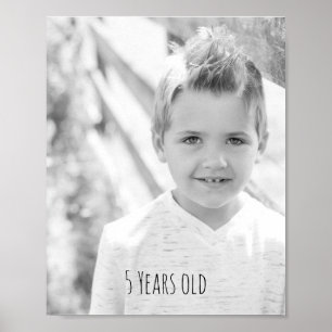 Childrens Photo with age Poster