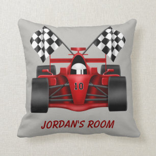Children's Pillow Racing Car Chequered Flag