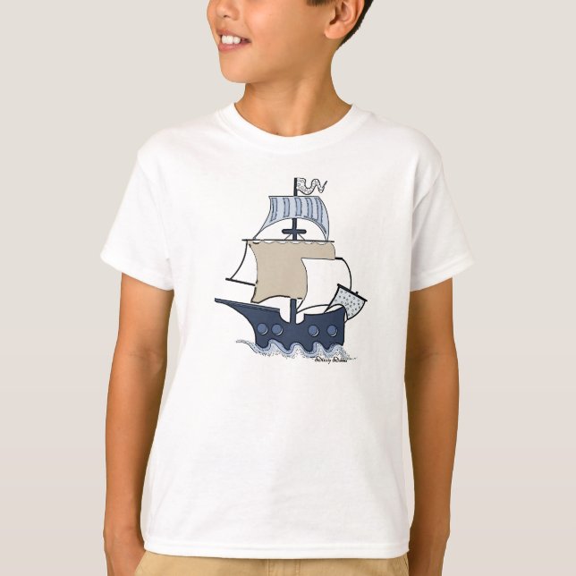Children's Pirate Ship T-shirt (Front)