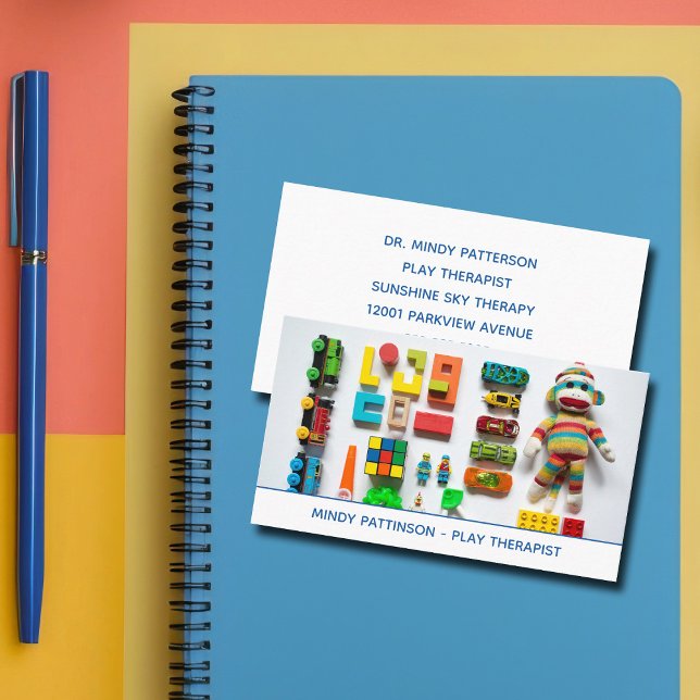 Childrens Play Therapist Toys Child Psychologist Business Card (Creator Uploaded)