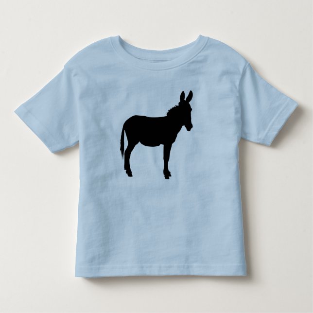 Childrens retro ringer tshirt with donkey logo (Front)