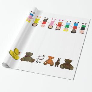 Children's Row Wrapping Paper