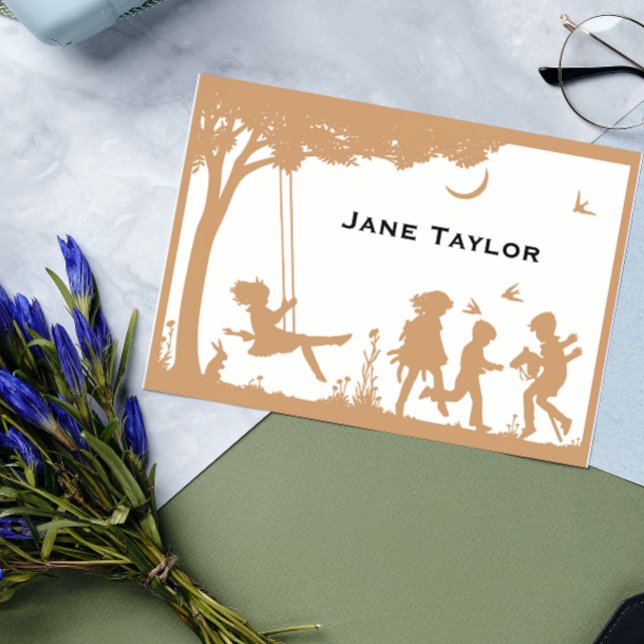 Children's Silouette Mum Calling Card (Creator Uploaded)