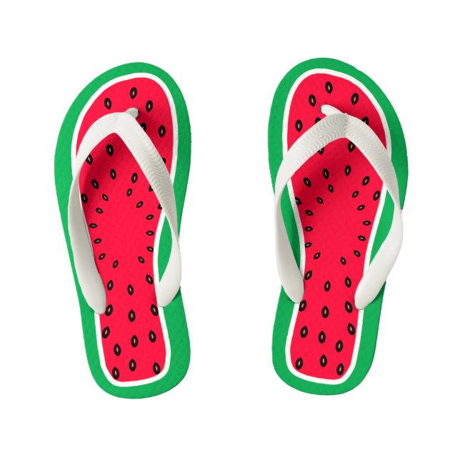 Children's Size Funny Watermelon Slice Look Kid's Thongs (Footbed)