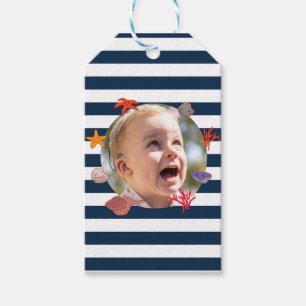 Children's summer sailor's birthday party gift tags
