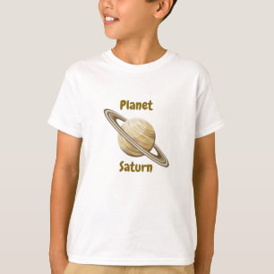 Children's t-shirt design with planet names