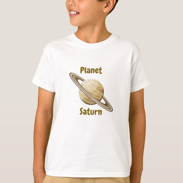 Children's t-shirt design with planet names (Front)