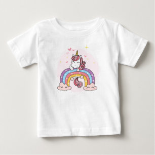 CHILDREN'S T-SHIRT : UNICORN ON A RAINBOW