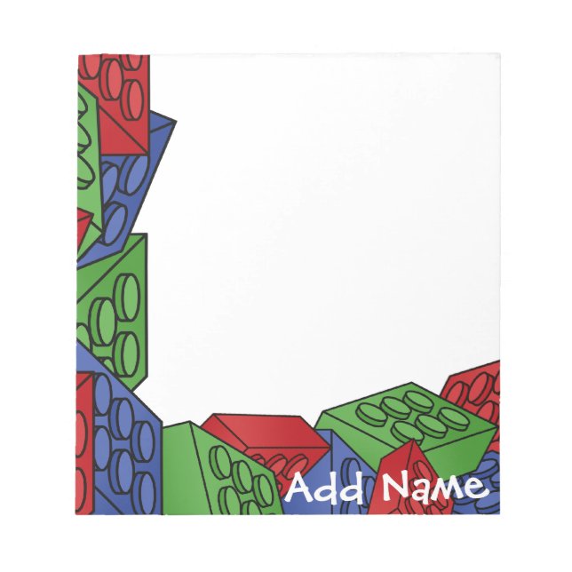 Childrens Toy Art - Building Blocks Notepad (Front)