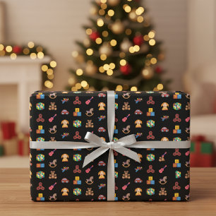 Children's Toy Icons Wrapping Paper
