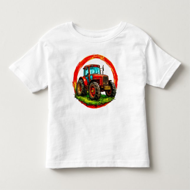 Children's toy tractor toddler T-Shirt (Front)