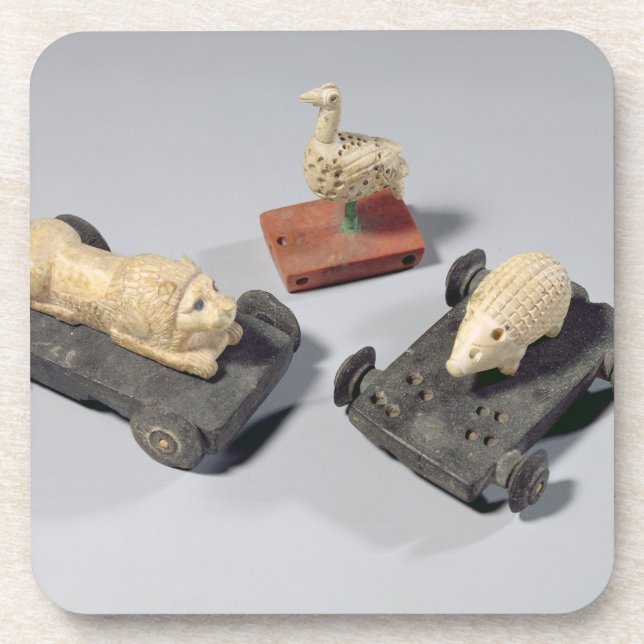 Children's toys: a hedgehog, a lion and a dove, Su Coaster (Front)