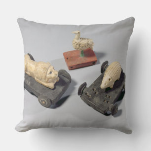 Children's toys: a hedgehog, a lion and a dove, Su Cushion