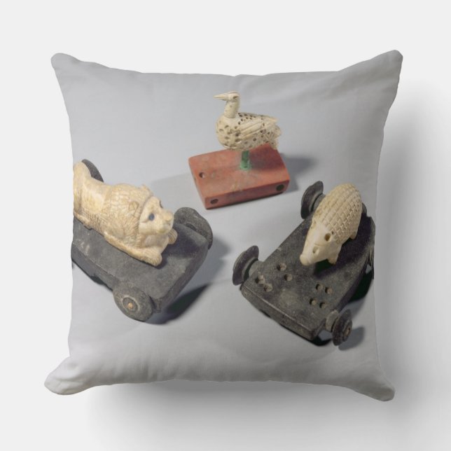 Children's toys: a hedgehog, a lion and a dove, Su Cushion (Front)