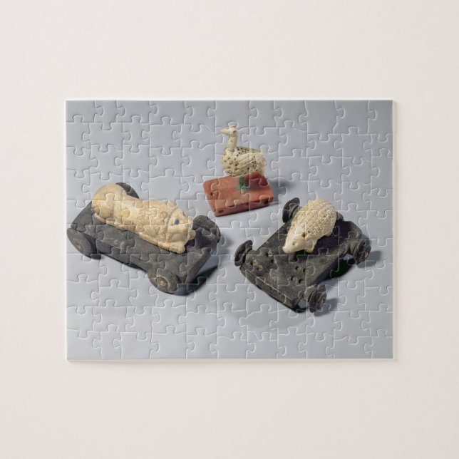 Children's toys: a hedgehog, a lion and a dove, Su Jigsaw Puzzle (Horizontal)