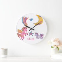 Children's Unicorn Clock Decor for Girls