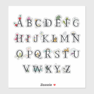 CHILDREN'S VINYL STICKER : ALPHABET CHART